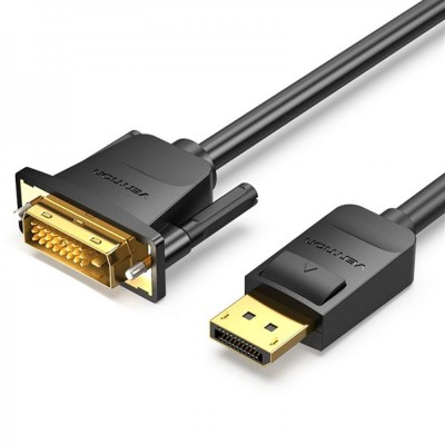 Купить ᐈ Кривой Рог ᐈ Низкая цена ᐈ Кабель Vention DisplayPort - DVI (M/M), 1.5 м, Black (HAFBG)
