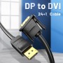 Купить ᐈ Кривой Рог ᐈ Низкая цена ᐈ Кабель Vention DisplayPort - DVI (M/M), 1.5 м, Black (HAFBG)