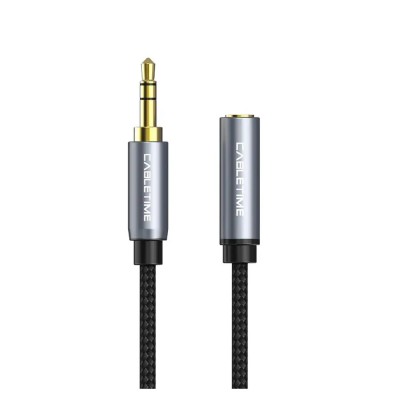 Купить ᐈ Кривой Рог ᐈ Низкая цена ᐈ Кабель Cabletime Audio 3.5 мм - 3.5 мм (M/F), 1 м, Black, 3 pin (CF11H)