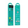 Купить ᐈ Кривой Рог ᐈ Низкая цена ᐈ Аудио-кабель Hoco UPA02 Spring 3.5 мм - 3.5 мм (M/M), 1 м, угловой, черный (UPA02SB)