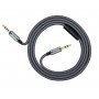 Купить ᐈ Кривой Рог ᐈ Низкая цена ᐈ Аудио-кабель Hoco UPA04 3.5 мм - 3.5 мм (M/M), 1 м, серый (UPA04G)