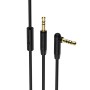 Купить ᐈ Кривой Рог ᐈ Низкая цена ᐈ Аудио-кабель Borofone BL5 3.5 мм - 3.5 мм (M/M), 1 м, угловой, серый (BL5G)