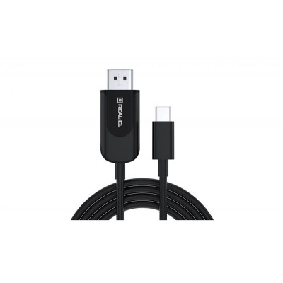 Купить ᐈ Кривой Рог ᐈ Низкая цена ᐈ Кабель REAL-EL CHD-180 HDMI - USB Type-C (M/M), 1.8 м, Black (EL123500044)