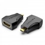 Купить ᐈ Кривой Рог ᐈ Низкая цена ᐈ Адаптер Vention HDMI - micro-HDMI (F/M), Black (AITBO)