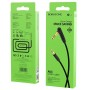 Купить ᐈ Кривой Рог ᐈ Низкая цена ᐈ Аудио-кабель Borofone BL4 3.5 мм - 3.5 мм (M/M), 1 м, угловой, черный (BL4B)