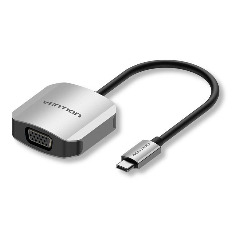 Купить ᐈ Кривой Рог ᐈ Низкая цена ᐈ Переходник Vention VGA - USB Type-C (F/M), 0.15 м (TDFHB)