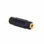 Купить ᐈ Кривой Рог ᐈ Низкая цена ᐈ Адаптер Cablexpert 3.5 мм - 3.5 мм (F/F), черный (A-3.5FF-01)