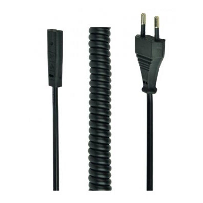 Купить ᐈ Кривой Рог ᐈ Низкая цена ᐈ Кабель питания Cablexpert (PC-C1-VDE-1.8M) CEE7/16-C7, 1.8 м, черный (для электробритв) 
