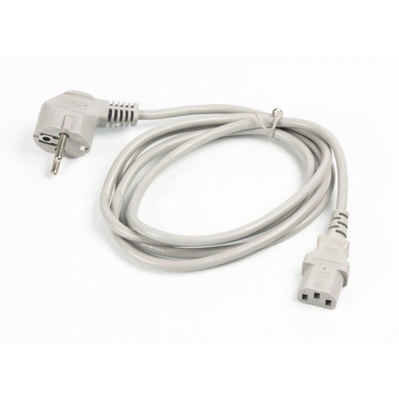 Купить ᐈ Кривой Рог ᐈ Низкая цена ᐈ Кабель силовой Cablexpert PC-186-VDE-GR (С13), VDE, серый, 1.8 м
