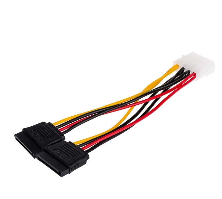 Купить ᐈ Кривой Рог ᐈ Низкая цена ᐈ Кабель питания Atcom (16148) Molex-2Sata, 0.2 м