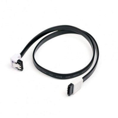Купить ᐈ Кривой Рог ᐈ Низкая цена ᐈ Кабель передачи данных Atcom (17126) SATA-DATA 3.0, с защелкой, 50 см, черный