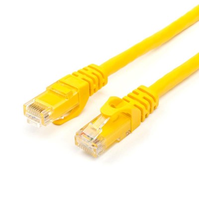 Купить ᐈ Кривой Рог ᐈ Низкая цена ᐈ Патч-корд UTP Atcom RJ45, Cat.6, медь, 1 м, желтый