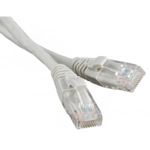 Купить ᐈ Кривой Рог ᐈ Низкая цена ᐈ Патч-корд литой, UTP, RJ45, Cat.5e, 5m, серый