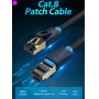 Купить ᐈ Кривой Рог ᐈ Низкая цена ᐈ Патч-корд Vention CAT 8 SFTP Ethernet, 2 m, Black (IKABH)