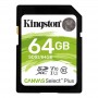 Купить ᐈ Кривой Рог ᐈ Низкая цена ᐈ Карта памяти SDXC  64GB UHS-I Class 10 Kingston Canvas Select Plus R100MB/s (SDS2/64GB)