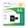 Купить ᐈ Кривой Рог ᐈ Низкая цена ᐈ Карта памяти MicroSDHC  64GB UHS-I Class 10 Apacer + SD adapter (AP64GMCSX10UB-R)