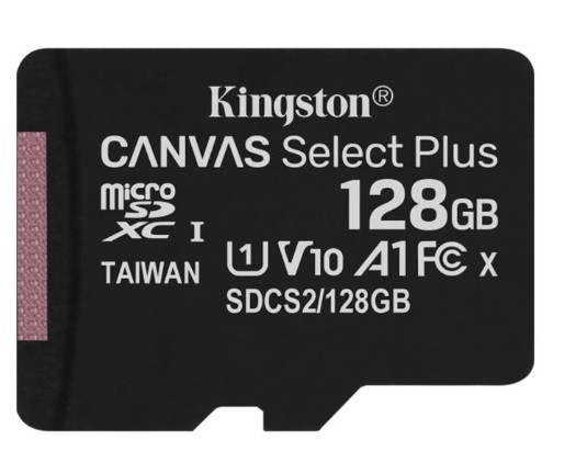 Купить ᐈ Кривой Рог ᐈ Низкая цена ᐈ Карта памяти MicroSDXC 128GB UHS-I Class 10 Kingston Canvas Select Plus R100MB/s (SDCS2/128G