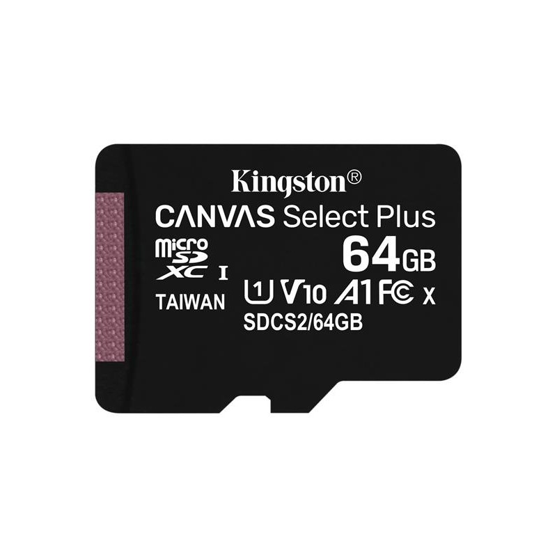 Купить ᐈ Кривой Рог ᐈ Низкая цена ᐈ Карта памяти MicroSDXC  64GB UHS-I Class 10 Kingston Canvas Select Plus R100MB/s (SDCS2/64GB