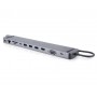 Купить ᐈ Кривой Рог ᐈ Низкая цена ᐈ Концентратор REAL-EL CQ-1000 USB3.0х3/USB-C/HDMI/VGA/RJ45/SD/TF/3.5 mm audio, 0.4m, Space Gr