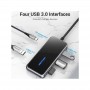 Купить ᐈ Кривой Рог ᐈ Низкая цена ᐈ Концентратор Vention 5 в 1 Type-C-USB-PD 4USB 3.0 87W 4K 30Hz 0.15m Black (TFDHB)