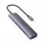 Купить ᐈ Кривой Рог ᐈ Низкая цена ᐈ Концентратор USB Type-C Ugreen CM136 3xUSB 3.0 + HDMI, Gray (50209)