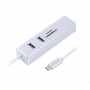 Купить ᐈ Кривой Рог ᐈ Низкая цена ᐈ Концентратор USB Type-C Maxxter 2хUSB3.0, RJ-45, microSD/TF, металл, Grey (NECH-2P-SD-01)
