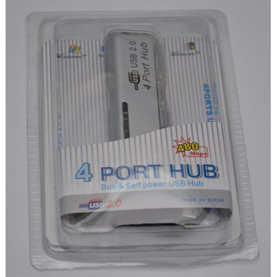 Купить ᐈ Кривой Рог ᐈ Низкая цена ᐈ Концентратор USB2.0 Atcom TD4010 Grey (11446) 4хUSB2.0