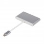 Купить ᐈ Кривой Рог ᐈ Низкая цена ᐈ Концентратор USB Type-C Atcom 3хUSB3.0, USB Type-C, 0.1м, металл Silver (12808)