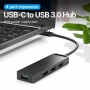 Купить ᐈ Кривой Рог ᐈ Низкая цена ᐈ Концентратор Vention 4-Port с micro USB питанием 0.15M Black (TGKBB)
