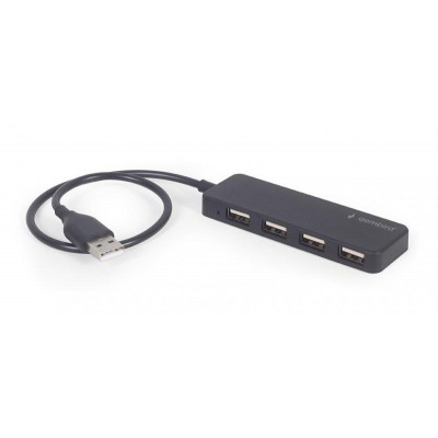 Купить ᐈ Кривой Рог ᐈ Низкая цена ᐈ Концентратор USB Gembird 4хUSB2.0, пластик, Black (UHB-U2P4-06)
