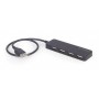 Купить ᐈ Кривой Рог ᐈ Низкая цена ᐈ Концентратор USB Gembird 4хUSB2.0, пластик, Black (UHB-U2P4-06)