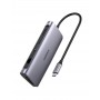 Купить ᐈ Кривой Рог ᐈ Низкая цена ᐈ Концентратор USB Type-C Ugreen CM179 3xUSB 3.0 + HDMI + VGA + RJ45 1000M Ethernet + Cardread
