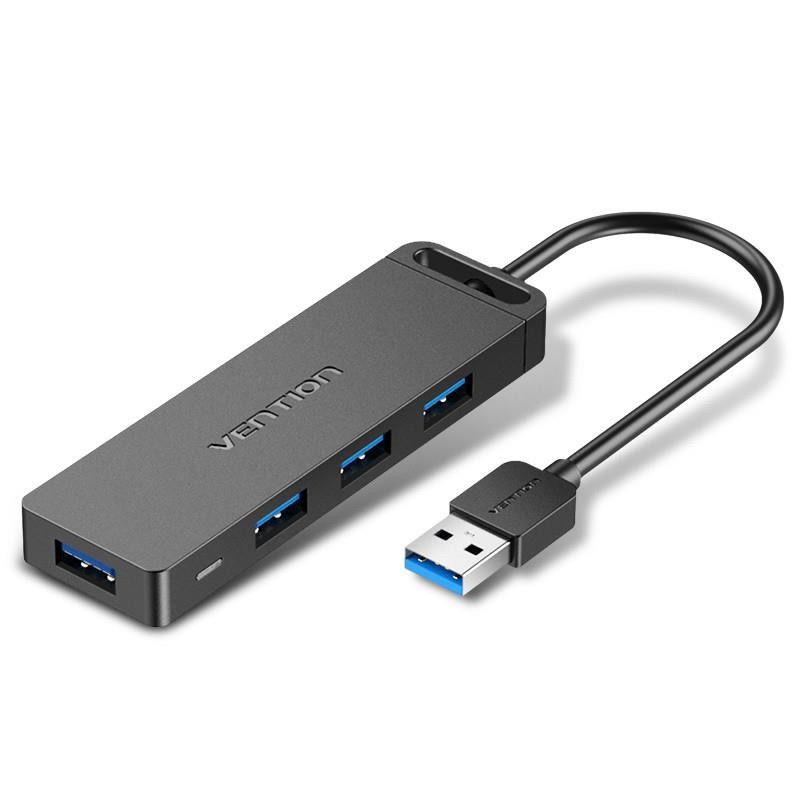 Купить ᐈ Кривой Рог ᐈ Низкая цена ᐈ Концентратор Vention 4-Port с micro USB питанием 0.15M Black (CHLBB)