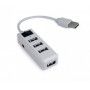 Купить ᐈ Кривой Рог ᐈ Низкая цена ᐈ Концентратор USB2.0 Gembird UHB-U2P4-21 White 4хUSB2.0