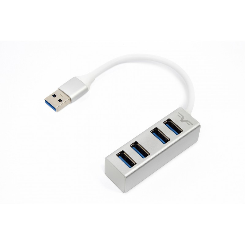 Купить ᐈ Кривой Рог ᐈ Низкая цена ᐈ Концентратор USB Frime 4хUSB3.0 Silver (FH-30520)