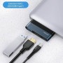 Купить ᐈ Кривой Рог ᐈ Низкая цена ᐈ Концентратор USB Type-C Usams US-SJ492 Mini HUB Black (SJ492HUB01)