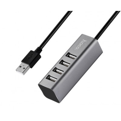 Купить ᐈ Кривой Рог ᐈ Низкая цена ᐈ Концентратор USB2.0 Hoco HB1 4хUSB2.0 Tarnish (HB1UT)