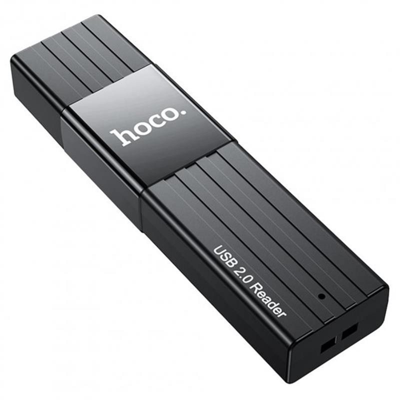 Купить ᐈ Кривой Рог ᐈ Низкая цена ᐈ Кардридер USB2.0 Hoco HB20 Black (HB20U2)