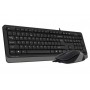 Купить ᐈ Кривой Рог ᐈ Низкая цена ᐈ Комплект (клавиатура, мышь) A4Tech F1010 Black/Grey USB