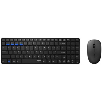 Купить ᐈ Кривой Рог ᐈ Низкая цена ᐈ Комплект (клавиатура, мышь) Rapoo 9300M Wireless Black