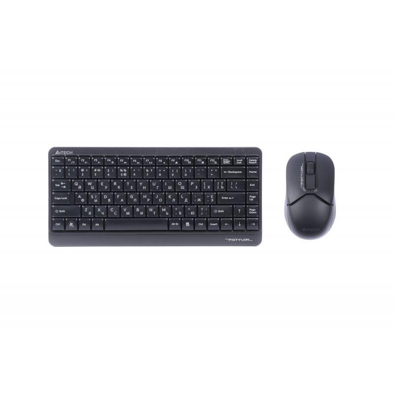 Купить ᐈ Кривой Рог ᐈ Низкая цена ᐈ Комплект (клавиатура, мышь) беспроводной A4Tech FG1112S Black USB