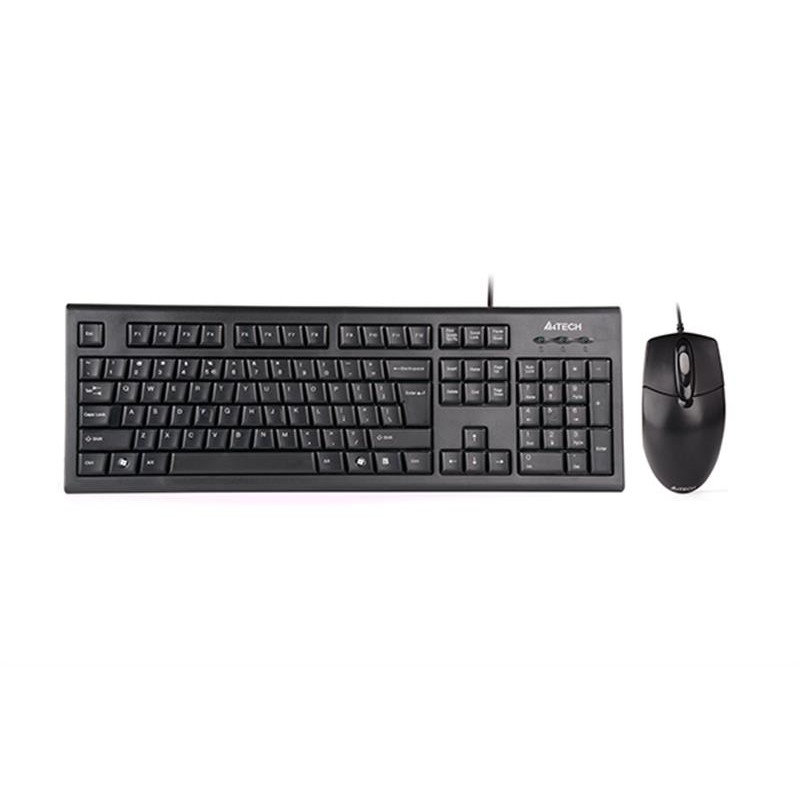 Купить ᐈ Кривой Рог ᐈ Низкая цена ᐈ Комплект (клавиатура, мышь) A4Tech KRS-8520D Black USB