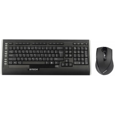 Купить ᐈ Кривой Рог ᐈ Низкая цена ᐈ Комплект (клавиатура, мышь) беспроводной A4Tech 9300F Black USB