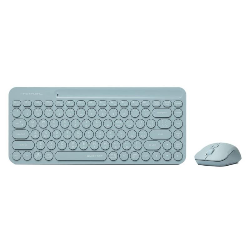 Купить ᐈ Кривой Рог ᐈ Низкая цена ᐈ Комплект (клавиатура, мышь) беспроводной A4Tech Fstyler FG3200 Air Blue