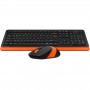 Купить ᐈ Кривой Рог ᐈ Низкая цена ᐈ Комплект (клавиатура, мышь) беспроводной A4Tech Fstyler FG1010 Orange USB