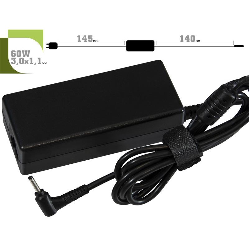 Купить ᐈ Кривой Рог ᐈ Низкая цена ᐈ Блок питания 1StCharger для ноутбука Samsung 19V 60W 3.16A 3.0х1.0мм + каб.пит. (AC1STSA60WC