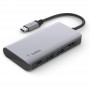 Купить ᐈ Кривой Рог ᐈ Низкая цена ᐈ Док-станция USB-C Belkin 4in1 Multiport Dock Gray (AVC006BTSGY)