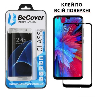 Купить ᐈ Кривой Рог ᐈ Низкая цена ᐈ Защитное стекло BeCover для Xiaomi Redmi 7 Black (703681)