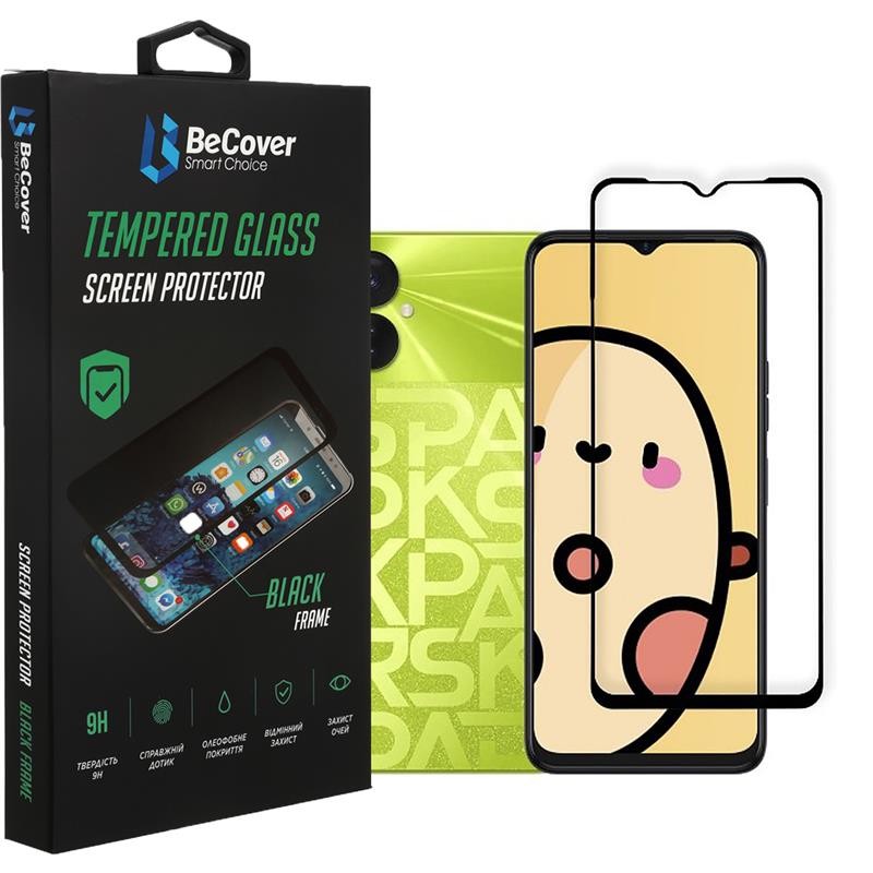 Купить ᐈ Кривой Рог ᐈ Низкая цена ᐈ Защитное стекло BeCover для Tecno Spark 9 Pro (KH7n) Black (708169)