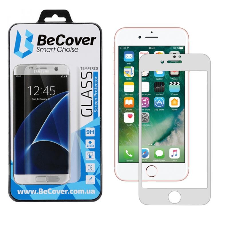 Купить ᐈ Кривой Рог ᐈ Низкая цена ᐈ Защитное стекло BeCover для Apple iPhone 7 Plus/8 Plus 3D White